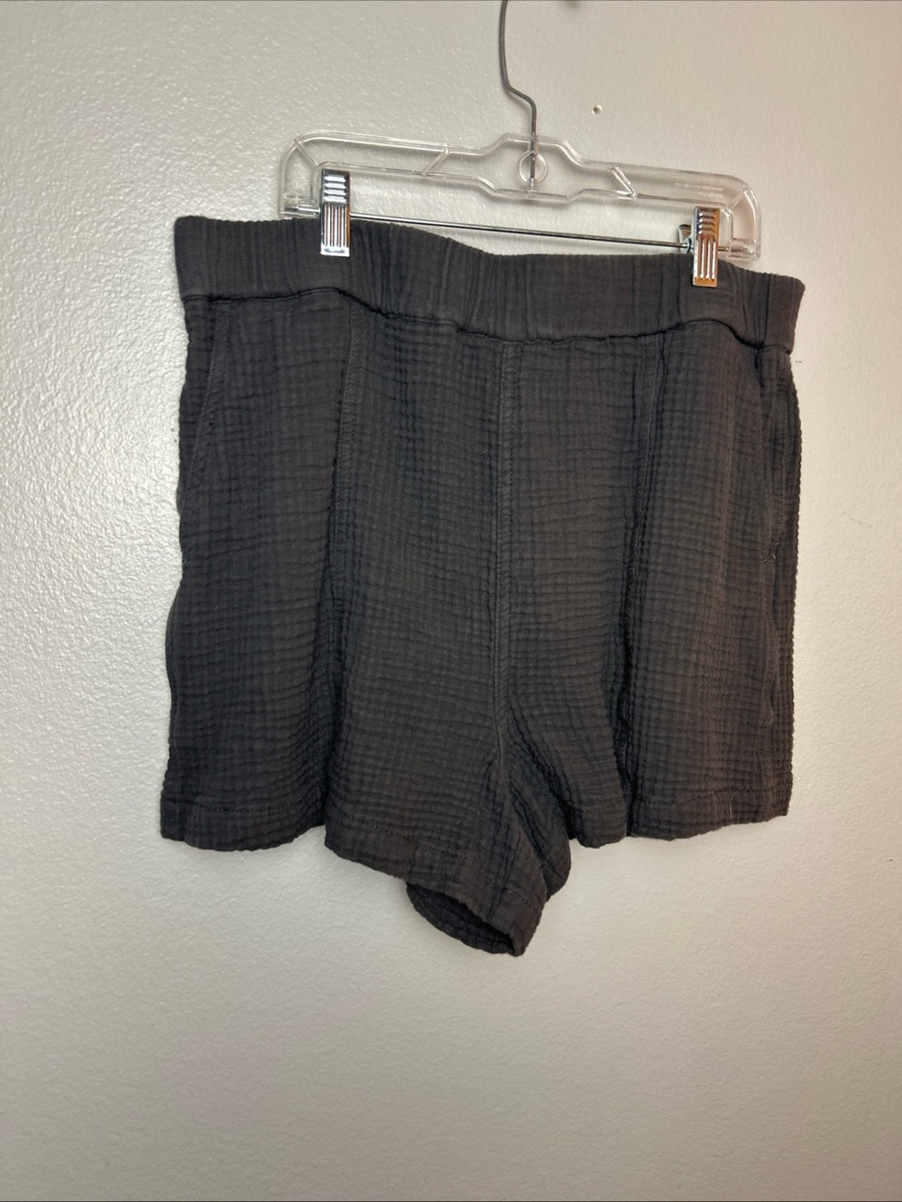 Madewell Gray Lightspun Easy Pull-On Shorts Size Large
